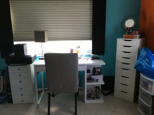 IKEA Alex drawers and IKEA Micke Desk